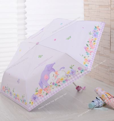 三麗鷗 晴雨兩用摺疊傘-花卉